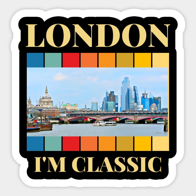 St. Pauls  Southbank London skyline Blackfriars Sticker by fantastic-designs